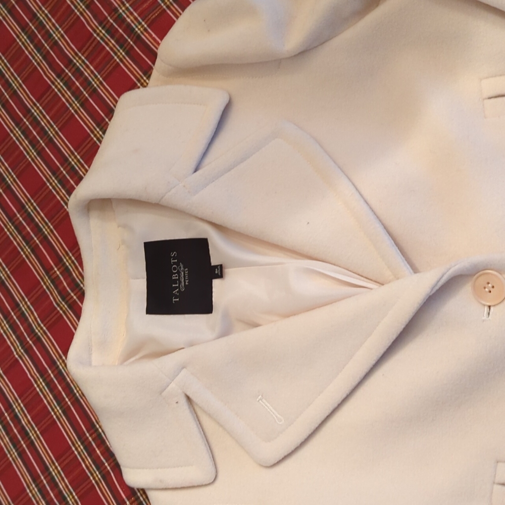 Talbot's White Winter Blazer Jacket - image 4